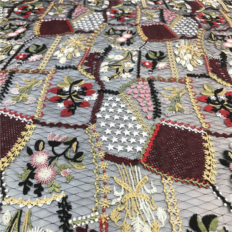 Embroidered Fabric Dress Women's Polyester for Women's Wear Wholesale 4